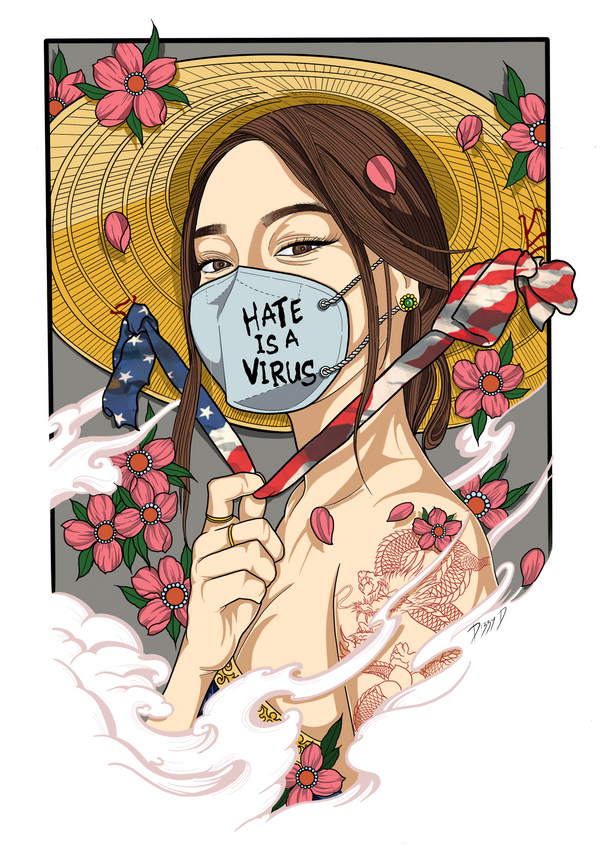 "MODEL MINORITY X HATEISAVIRUS" by Dizzy Doan