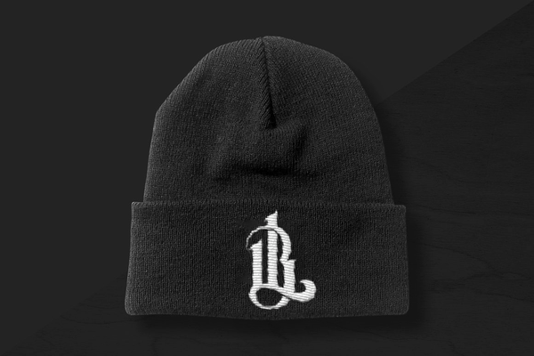 LONG CUFF FOLDED MONOGRAM BEANIE